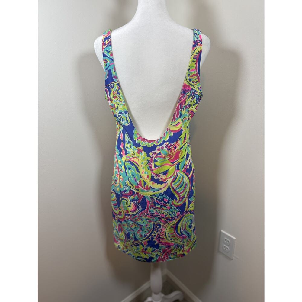 Lilly Pulitzer Silk Shift Tank Dress Small Poppy Toucan Play Print Low Back - Picture 5 of 14